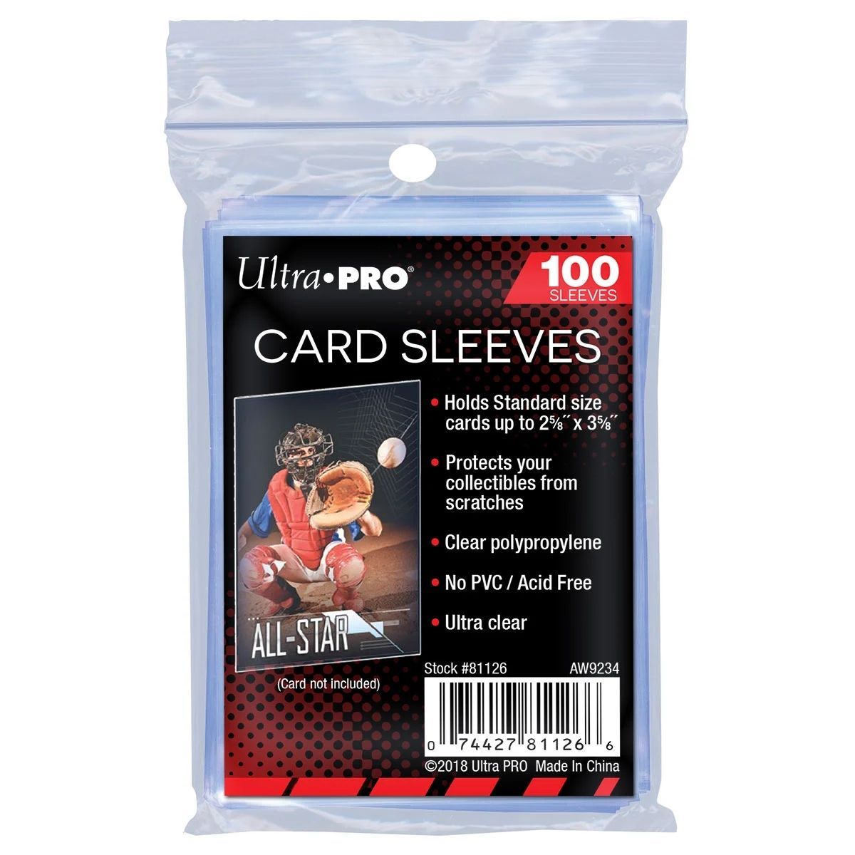 100 Protège-Cartes - Ultra Pro - Standard Soft Transparent