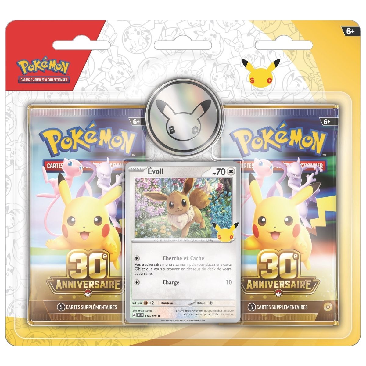 Item 30e Anniversaire - Blister 2 Boosters Évoli - Pokémon - FR