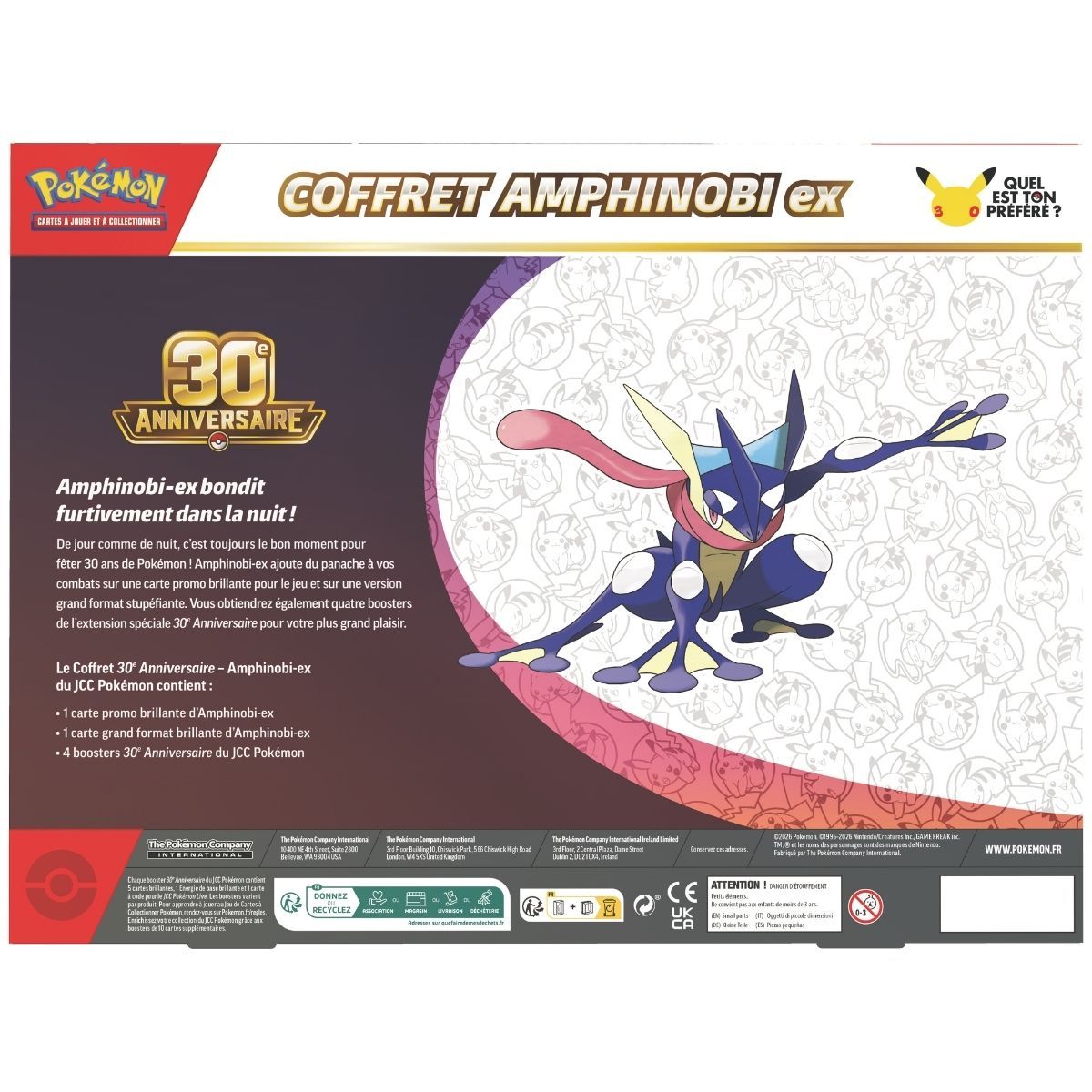 30e Anniversaire - Coffret Amphinobi-ex - Pokémon - FR