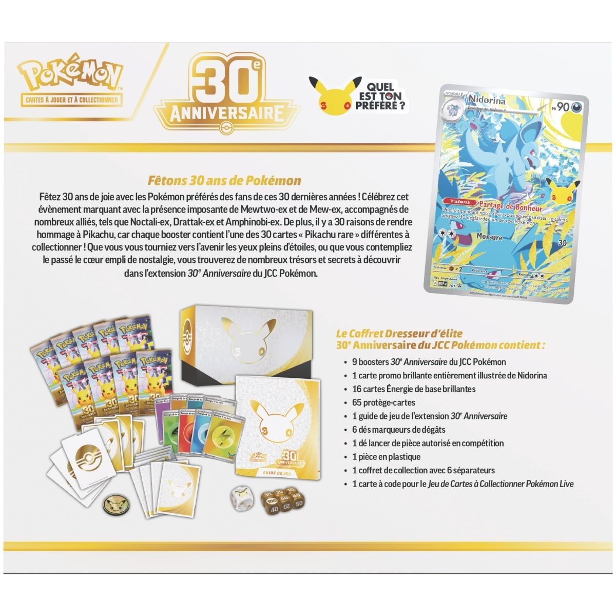 30e Anniversaire - Coffret Dresseur d'Élite ETB - Pokémon - FR