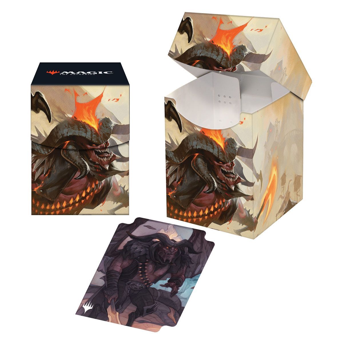 Item Deck Box 100+ MTG Les hors-la-loi de Croisetonnerre Rakdos, the Muscle Key Art