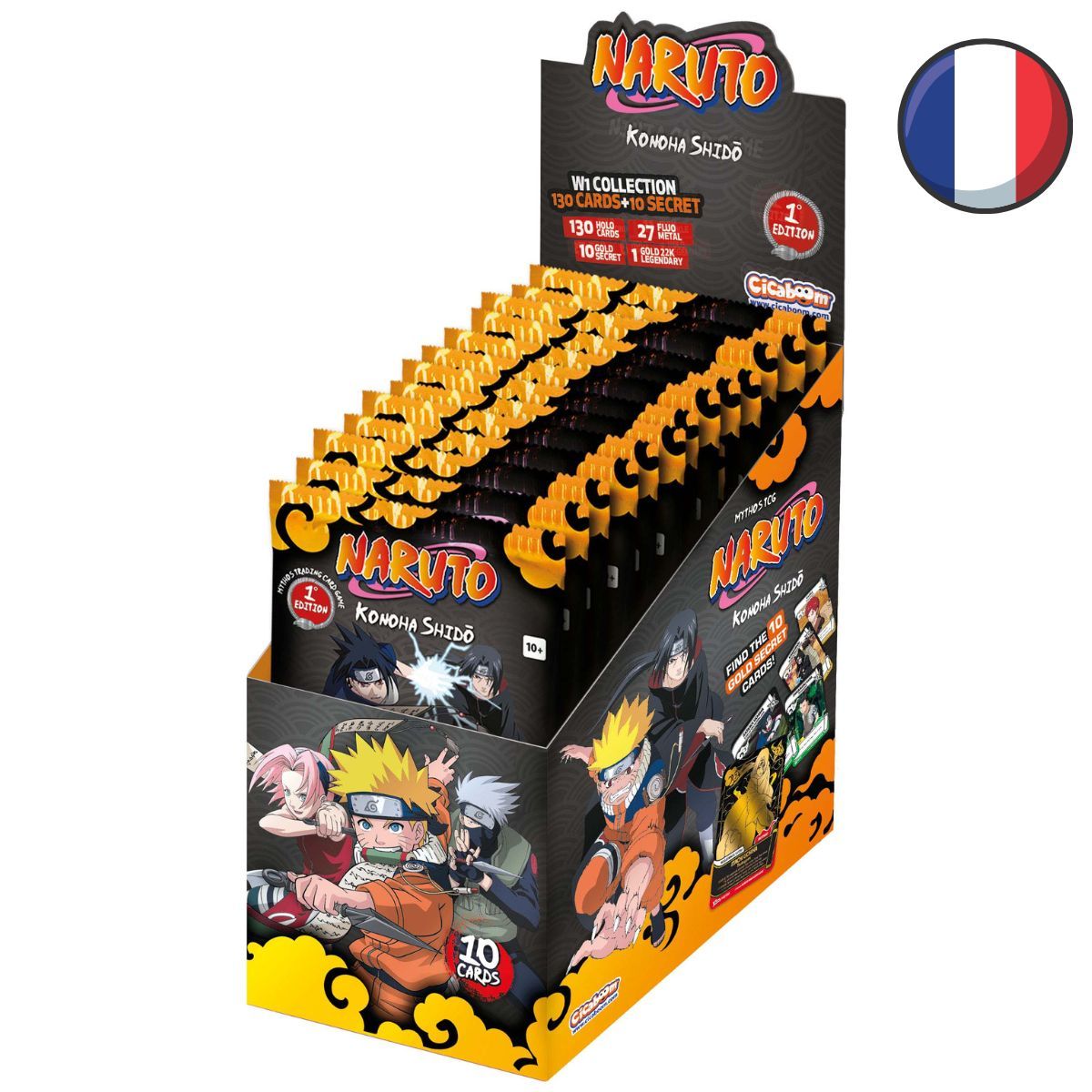Boîte de 24 Boosters - FR - Naruto Mythos TCG - 1er chapitre : Konoha Shidō - 1st Edition