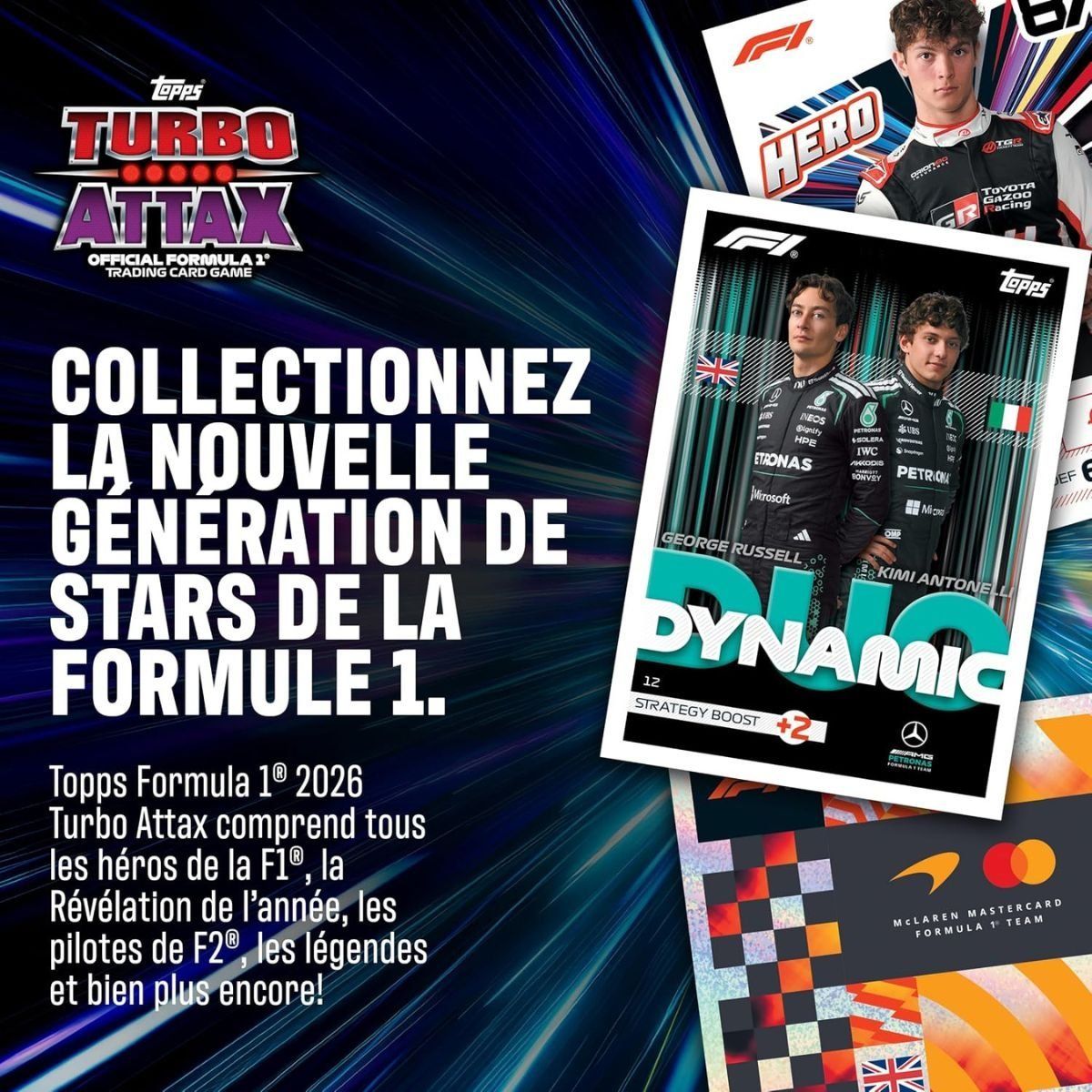 Booster F1 Turbo Attax 2026/27 - Topps - 12 cartes - EN