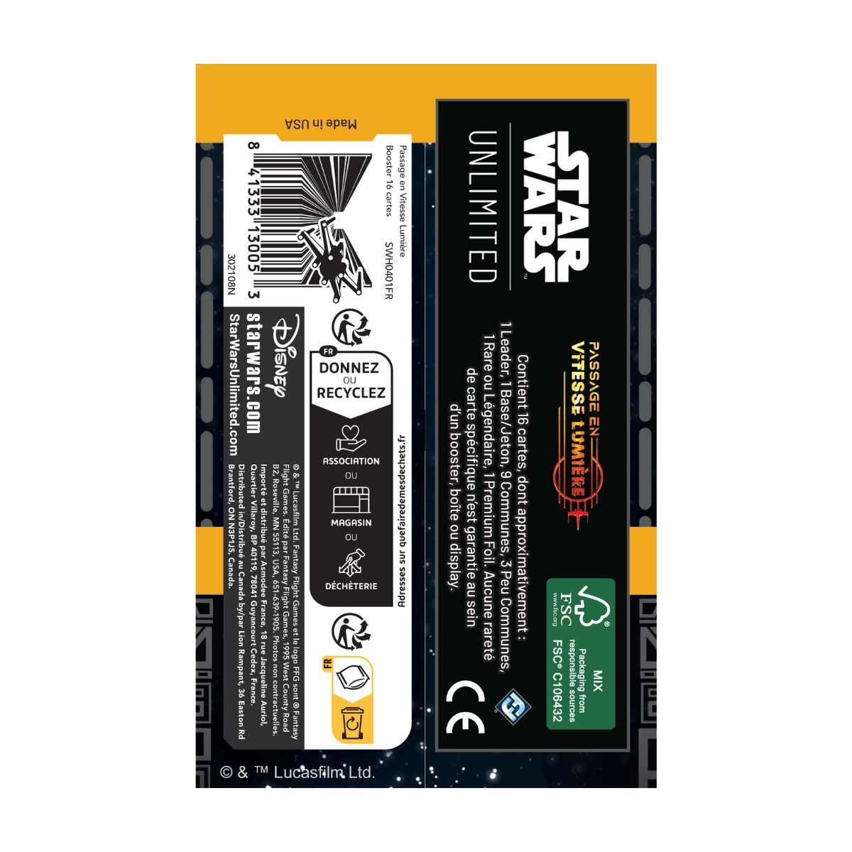 Booster - Star Wars Unlimited - FR - Passage en Vitesse Lumière - SWU4