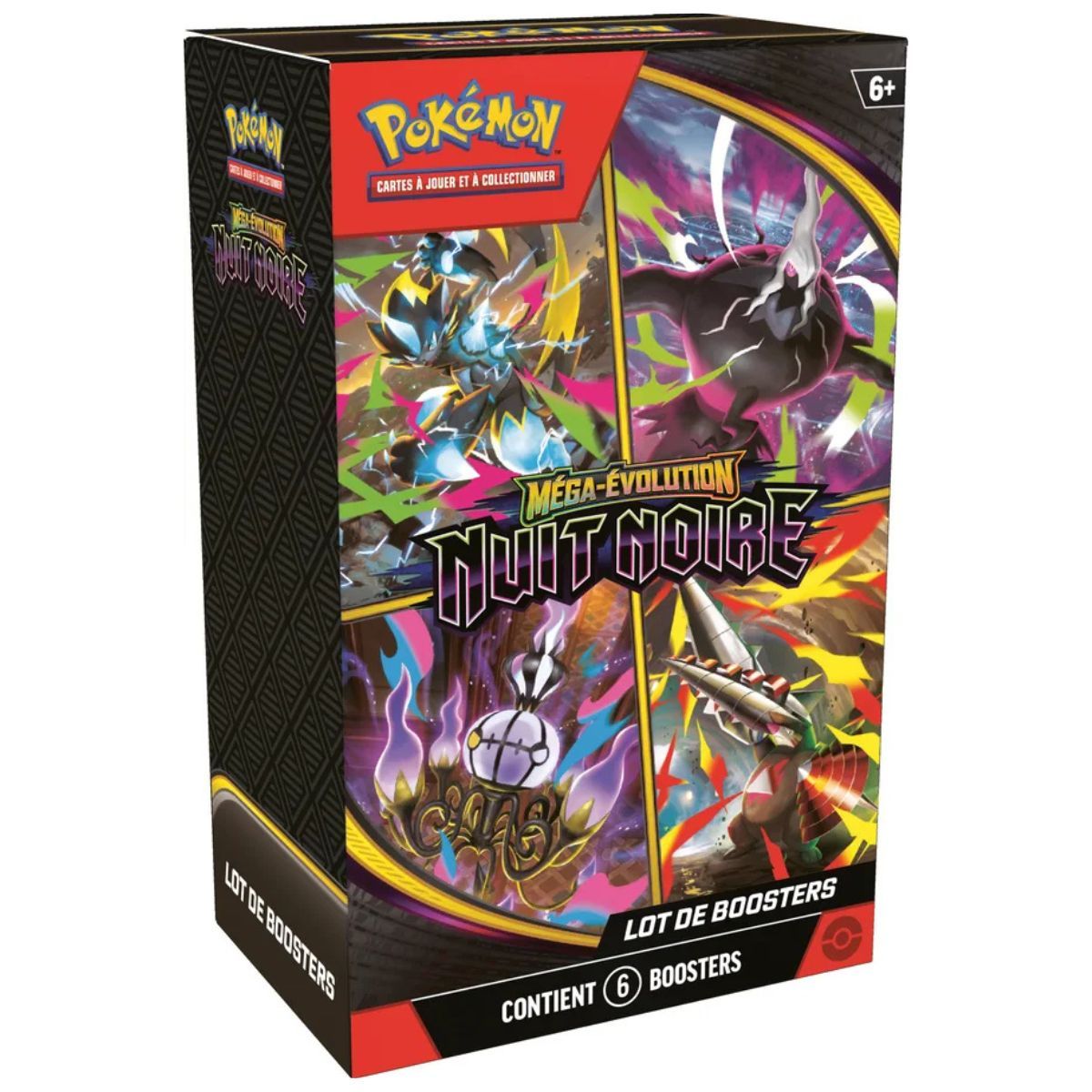 Item Bundle [ME05] - Lot de 6 Boosters Nuit Noire - Pokémon - FR - Méga-Évolution [ME5]