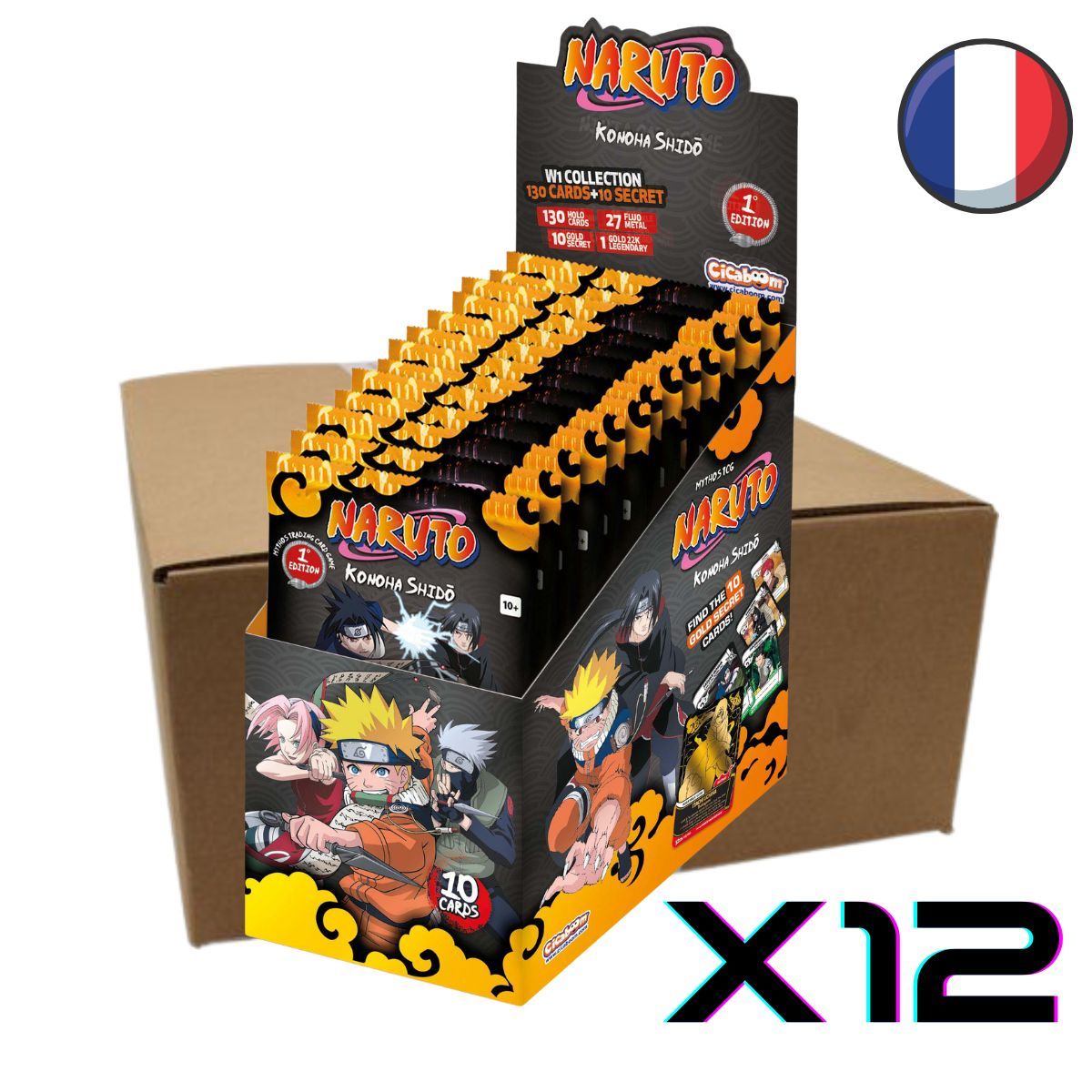 Item Case de 12 Boîtes de 24 Boosters - FR - Naruto Mythos TCG - 1er chapitre : Konoha Shidō - 1st Edition
