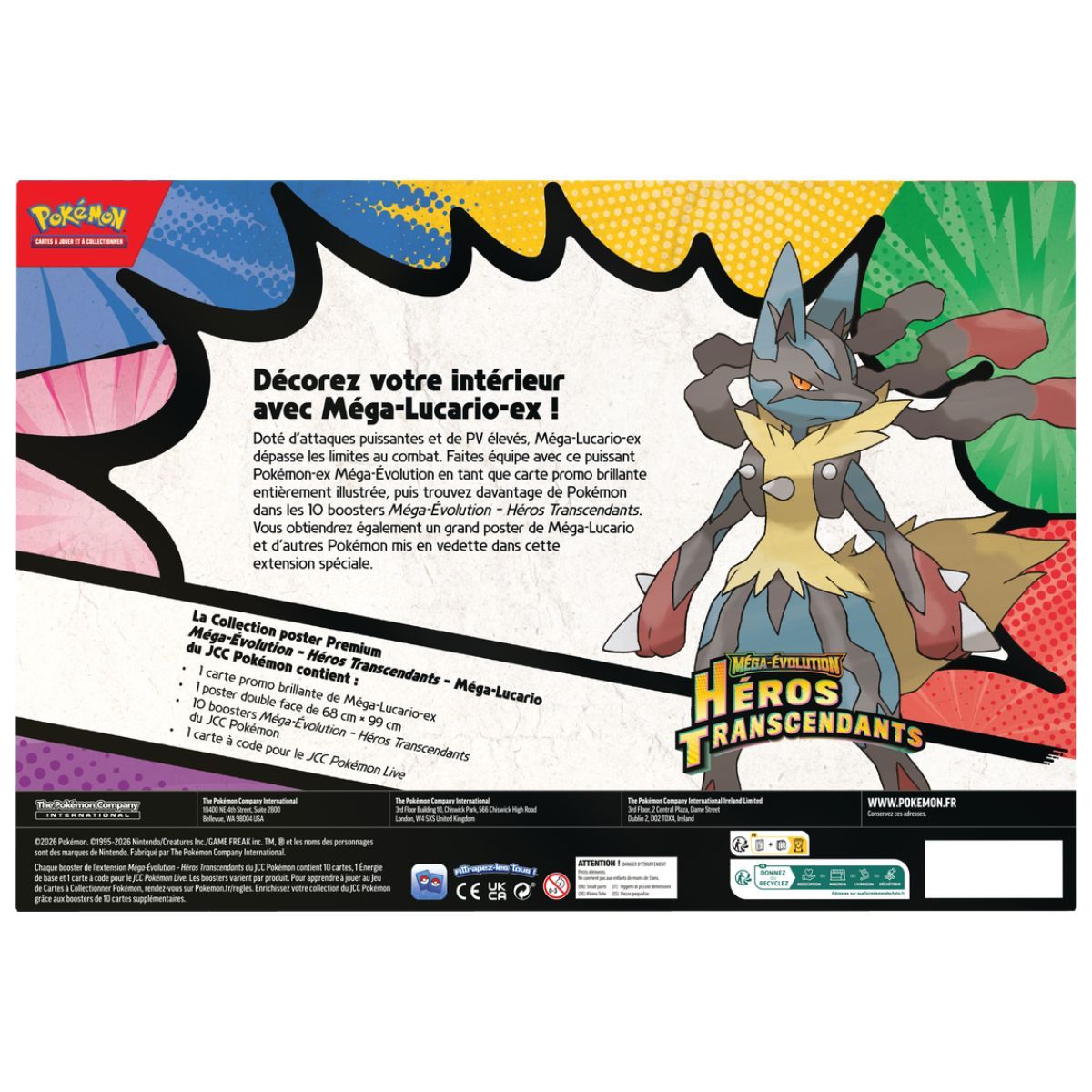 Coffret - Méga-Lucario - Premium Collection Poster - Héros Transcendants - FR - Pokémon [ME2.5]