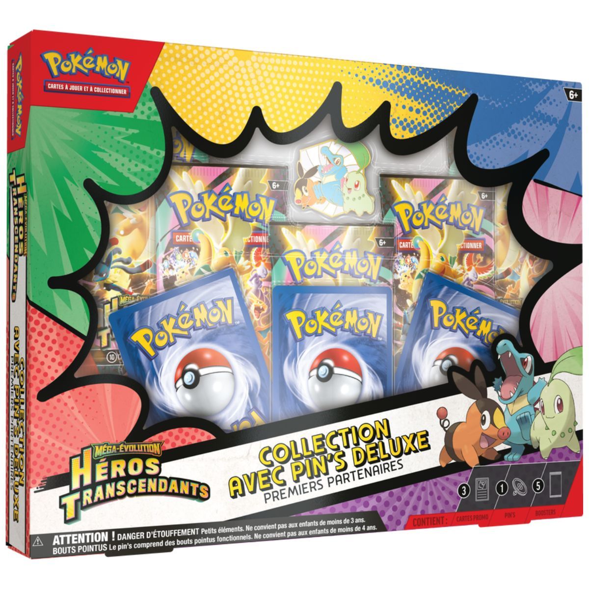Coffret - Premiers Partenaires - Collection Pin's Deluxe - Héros Transcendants - FR - Pokémon [ME2.5]