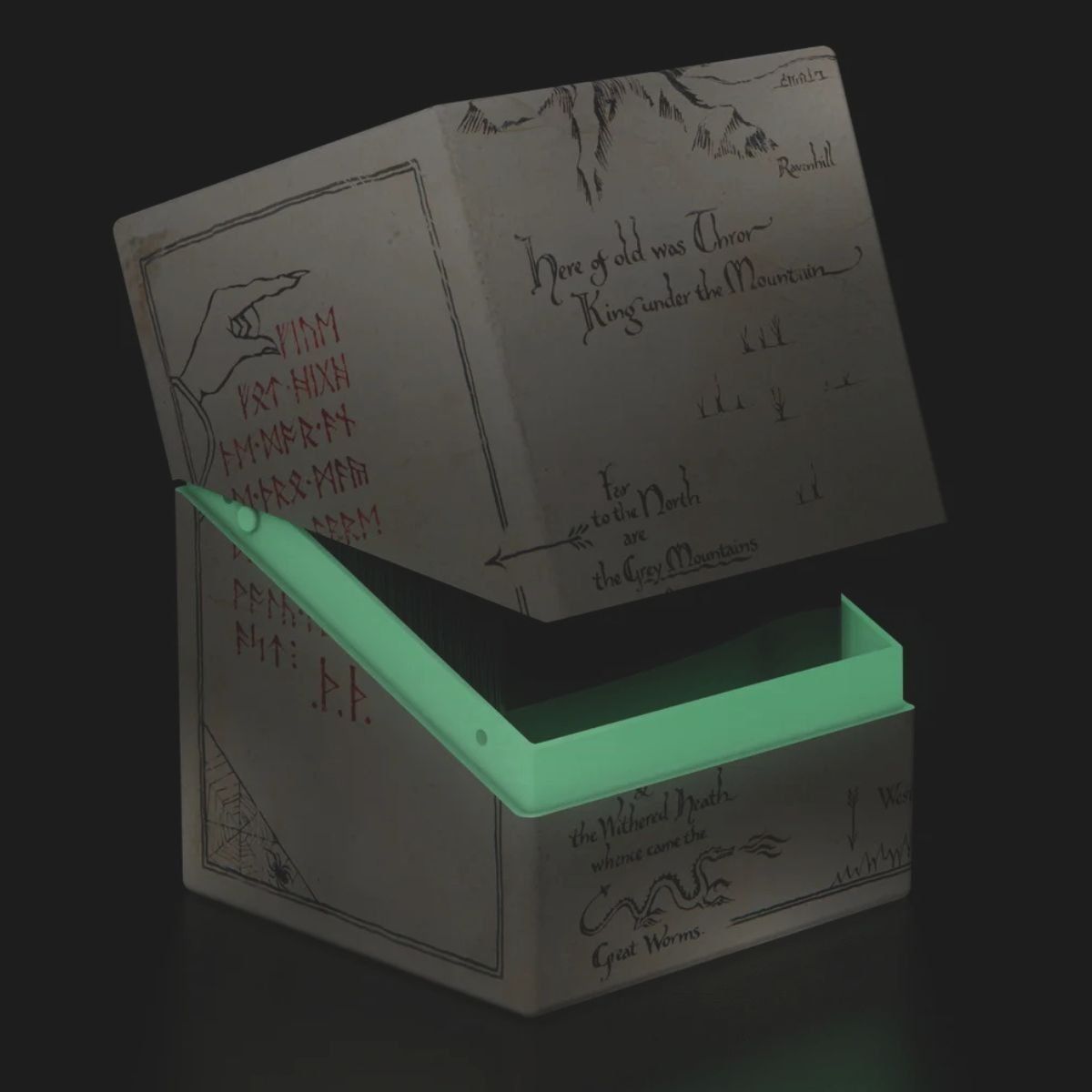 Deck Box Boulder 100+ - Ultimate Guard - Thrór's Map Glow in the Dark - MTG The Hobbit