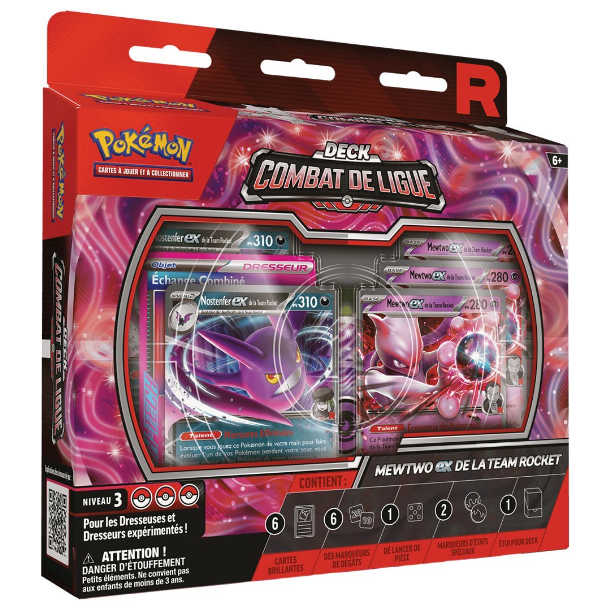 Item Deck Combat de Ligue – Mewtwo Ex de la Team Rocket - Pokémon - FR