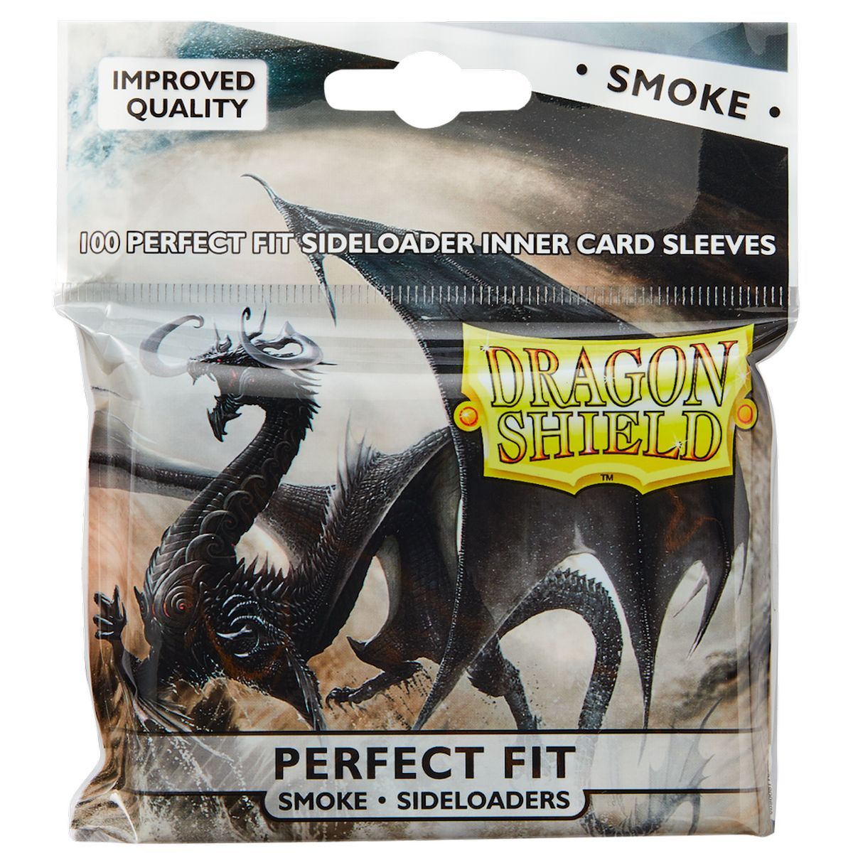 Item Dragon Shield - 100 Protège cartes - Sleeves - Perfect Fit - Standard Sideloading transparent/Fumé
