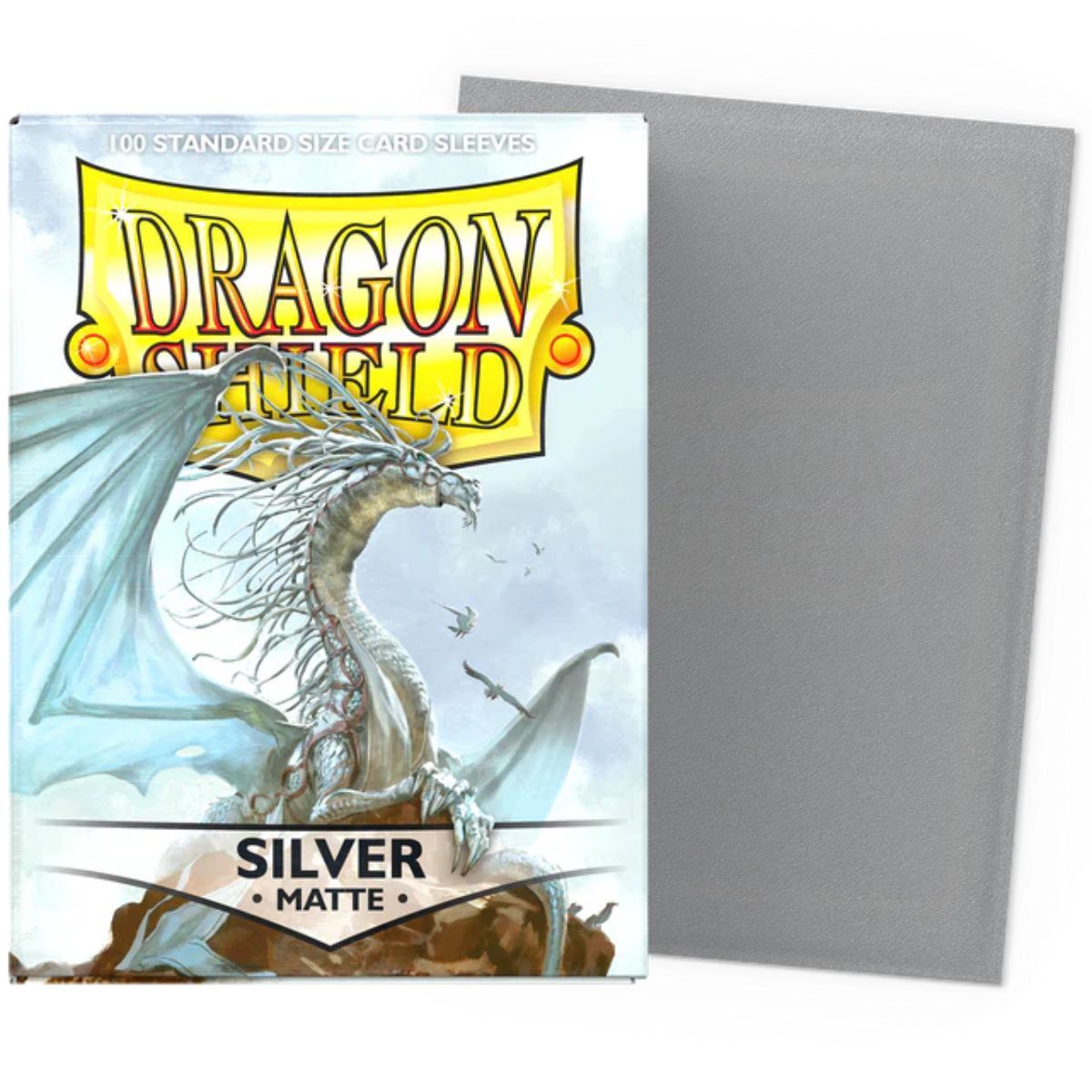 Dragon Shield - 100 Protège cartes - Sleeves - Standard Matte - Argent