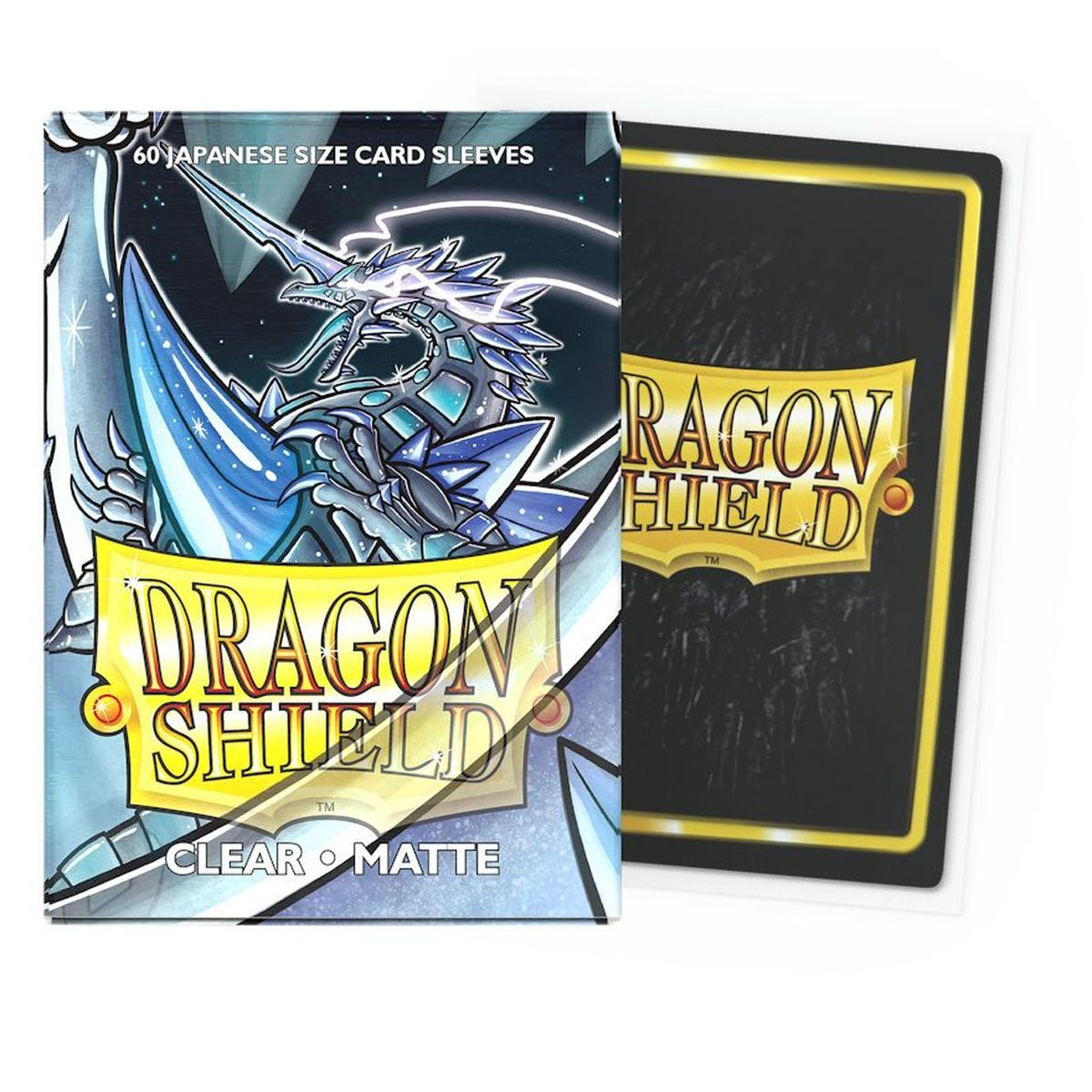 Dragon Shield - 60 Protège cartes - Sleeves - Mini : Transparent Matte