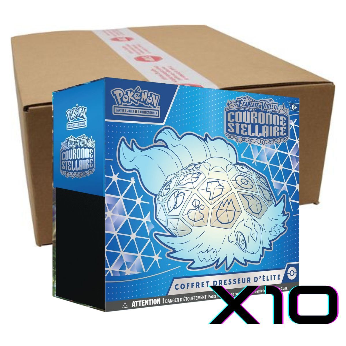 Item ETB Couronne Stellaire - Case de 10 Coffrets Dresseur d'Elite - Pokémon - FR -  [SV7][EV07]