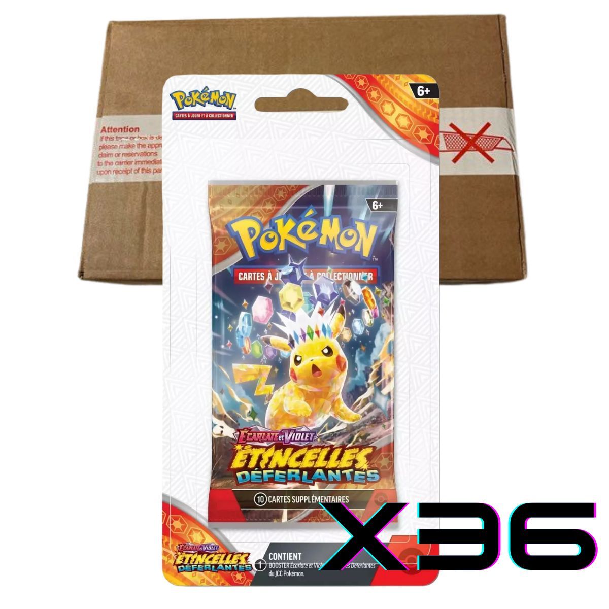 Item Étincelles Déferlantes - Carton de 36 Boosters Blisters - FR - [SV8][EV08] - Pokémon