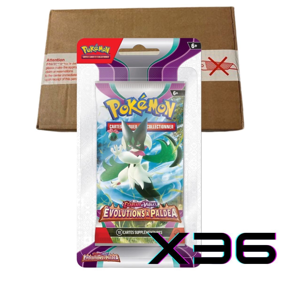 Evolution à Paldea - Carton de 36 Boosters Blisters - FR - [SV2][EV02] - Pokémon