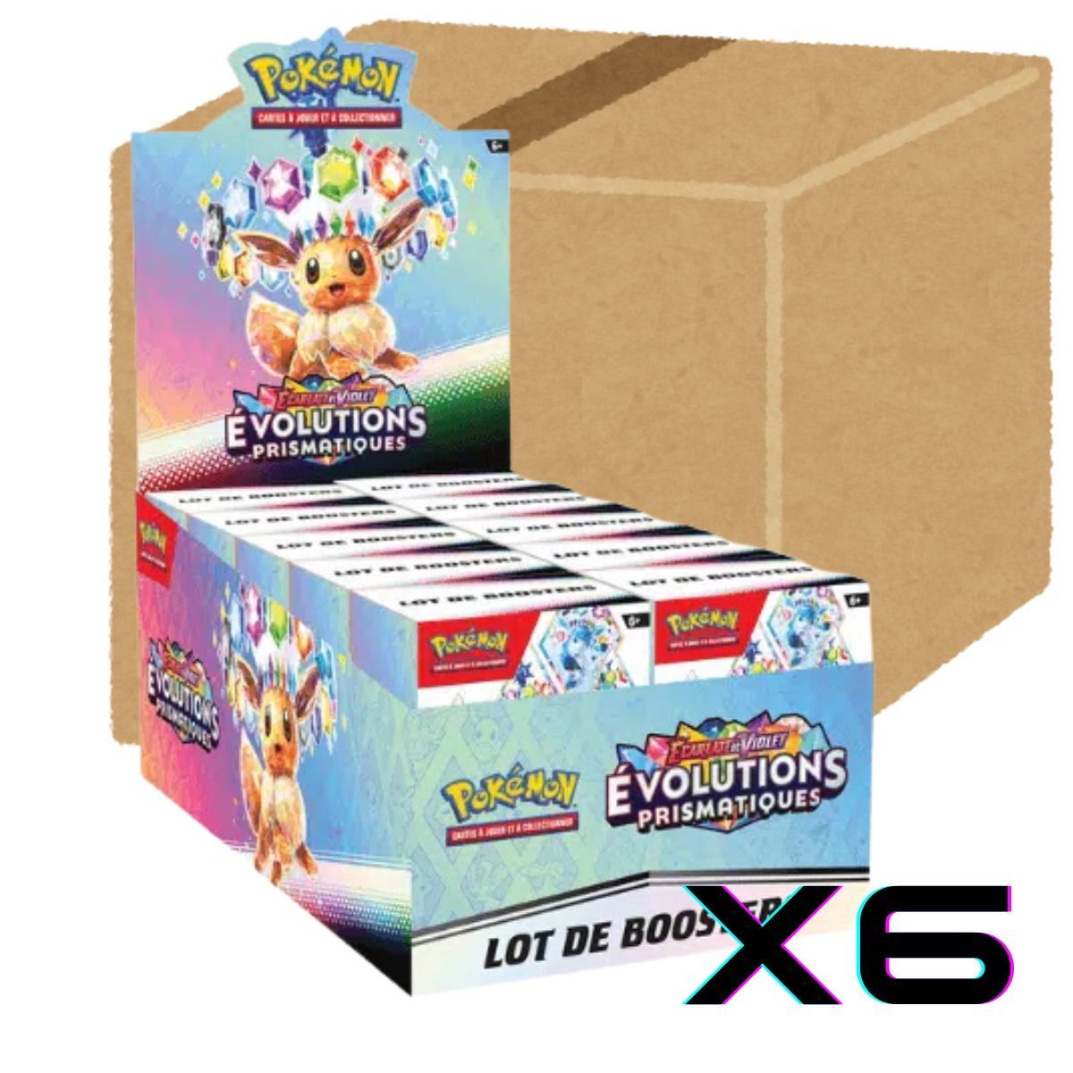 Evolutions Prismatiques - Master Case de 6 Display de 10 Bundles - Pokémon - FR - [SV8.5][EV8.5]