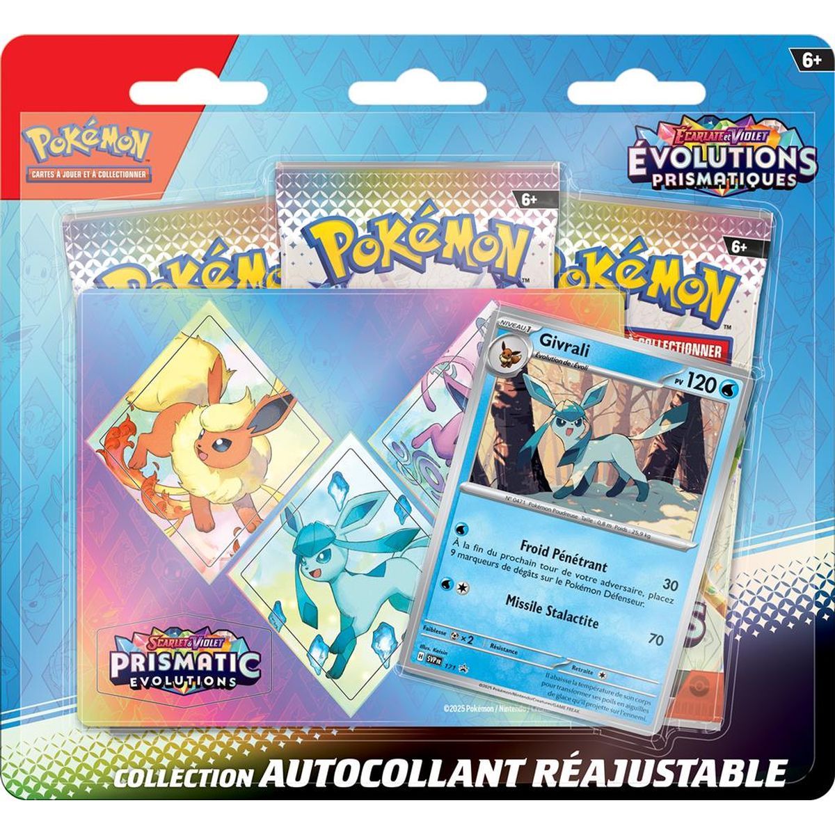 Item Evolutions Prismatiques - Tripack Aléatoire Nymphali/Givrali/Phyllalli Collection Autocollant- Pokémon - FR -  [SV8.5][EV8.5]