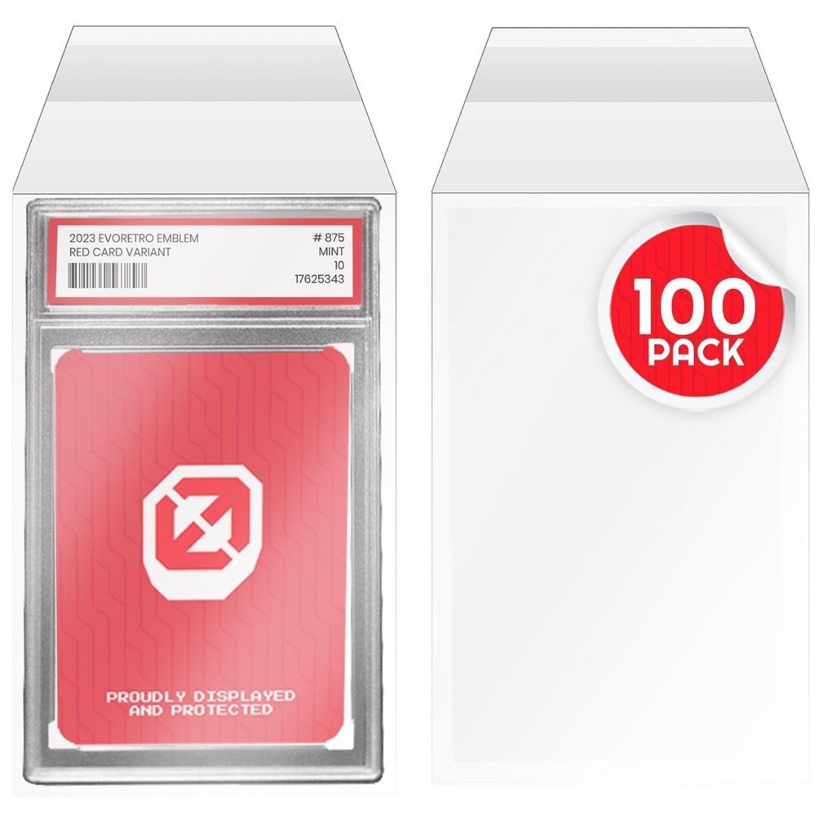 Evoretro - 100 Pochettes de Protection - Cartes Gradées PSA