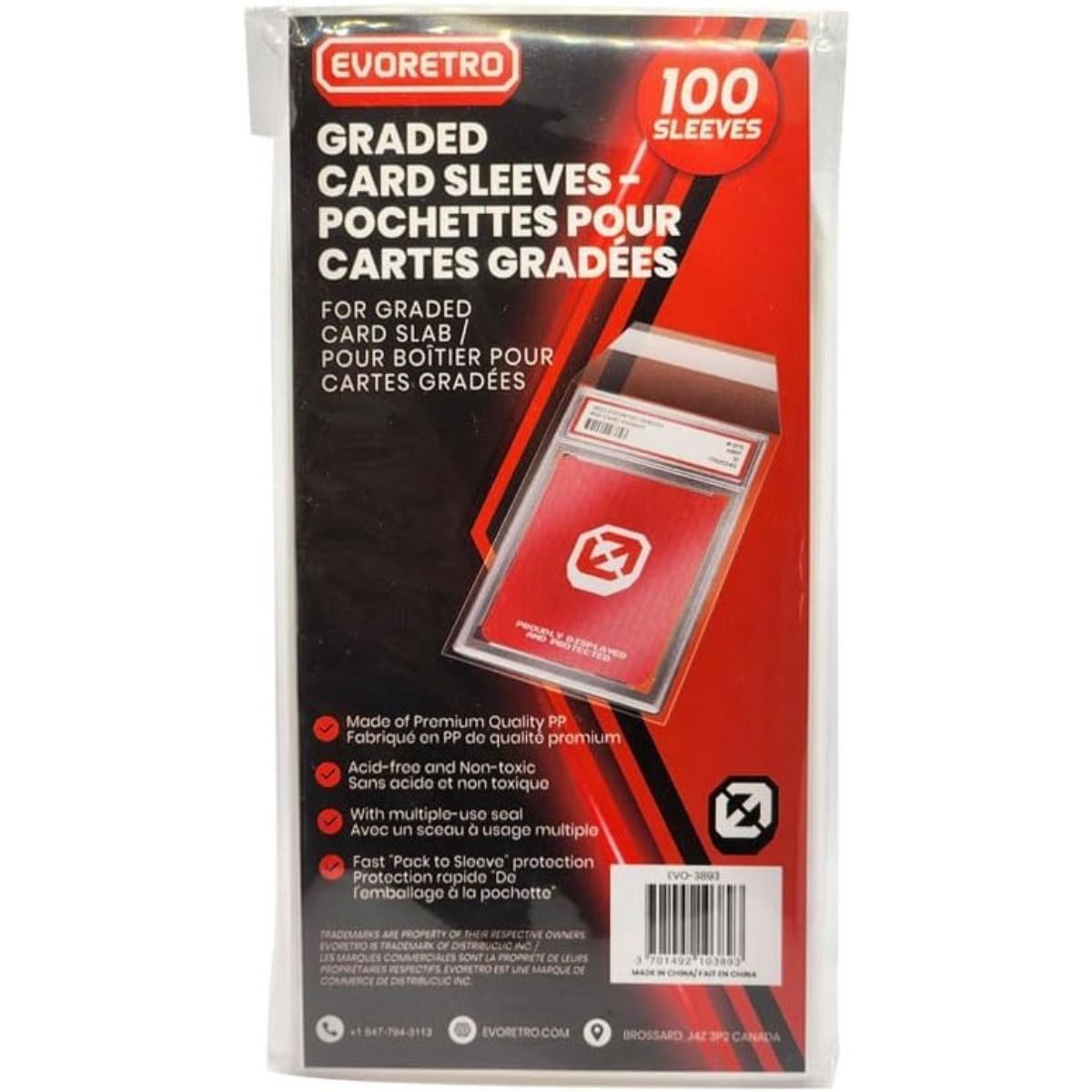 Evoretro - 100 Pochettes de Protection - Cartes Gradées PSA