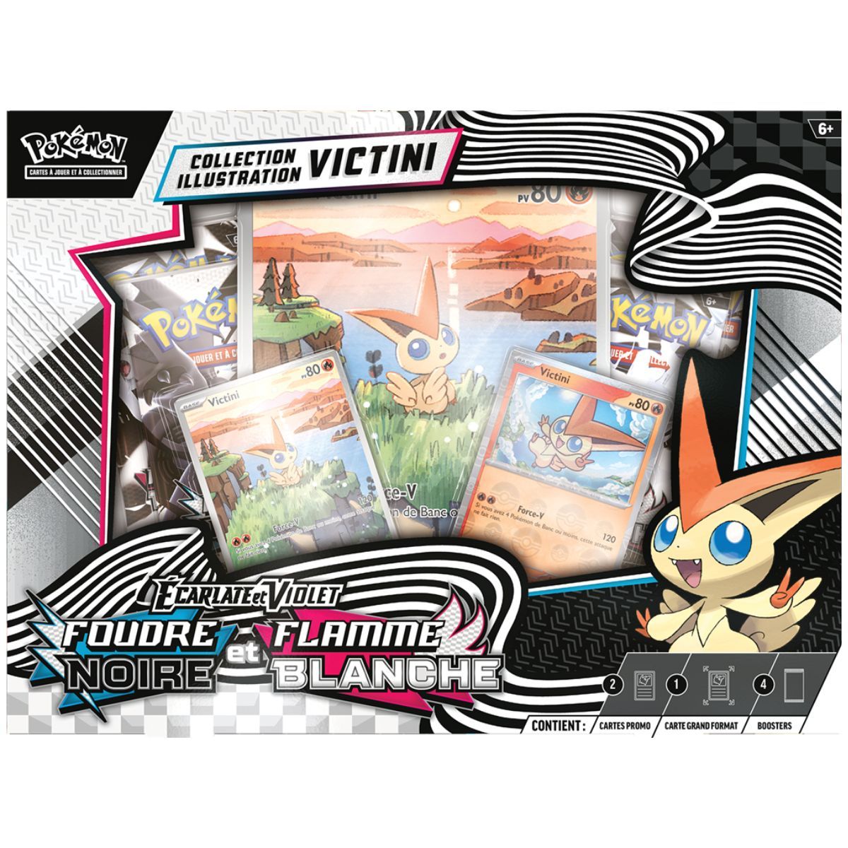 Foudre Noire & Flamme Blanche - Coffret Illustration Victini - Pokémon - FR - [SV10.5][EV10.5]