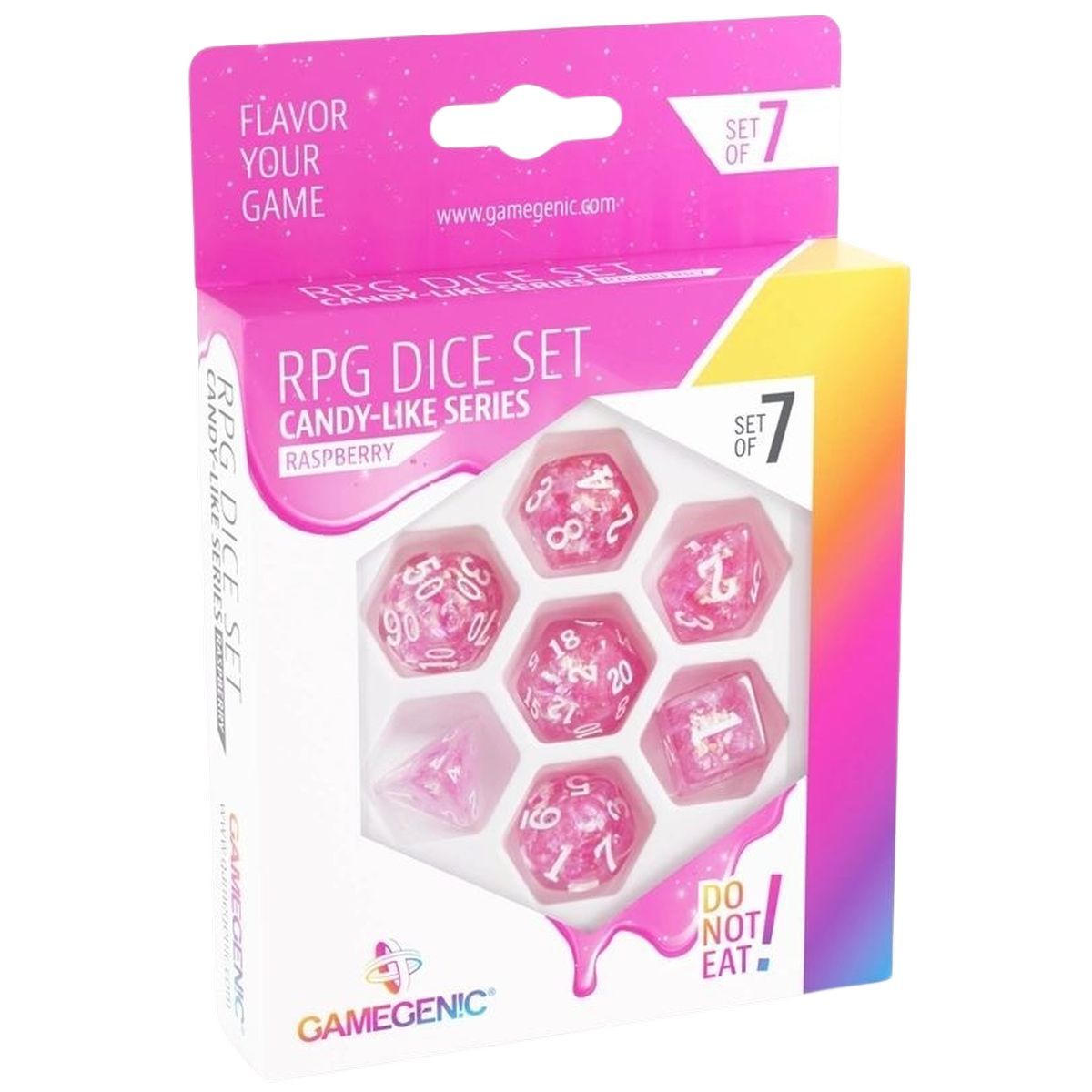 Gamegenic - Candy-like Series -Rasberry- Set de 7 Dés JDR