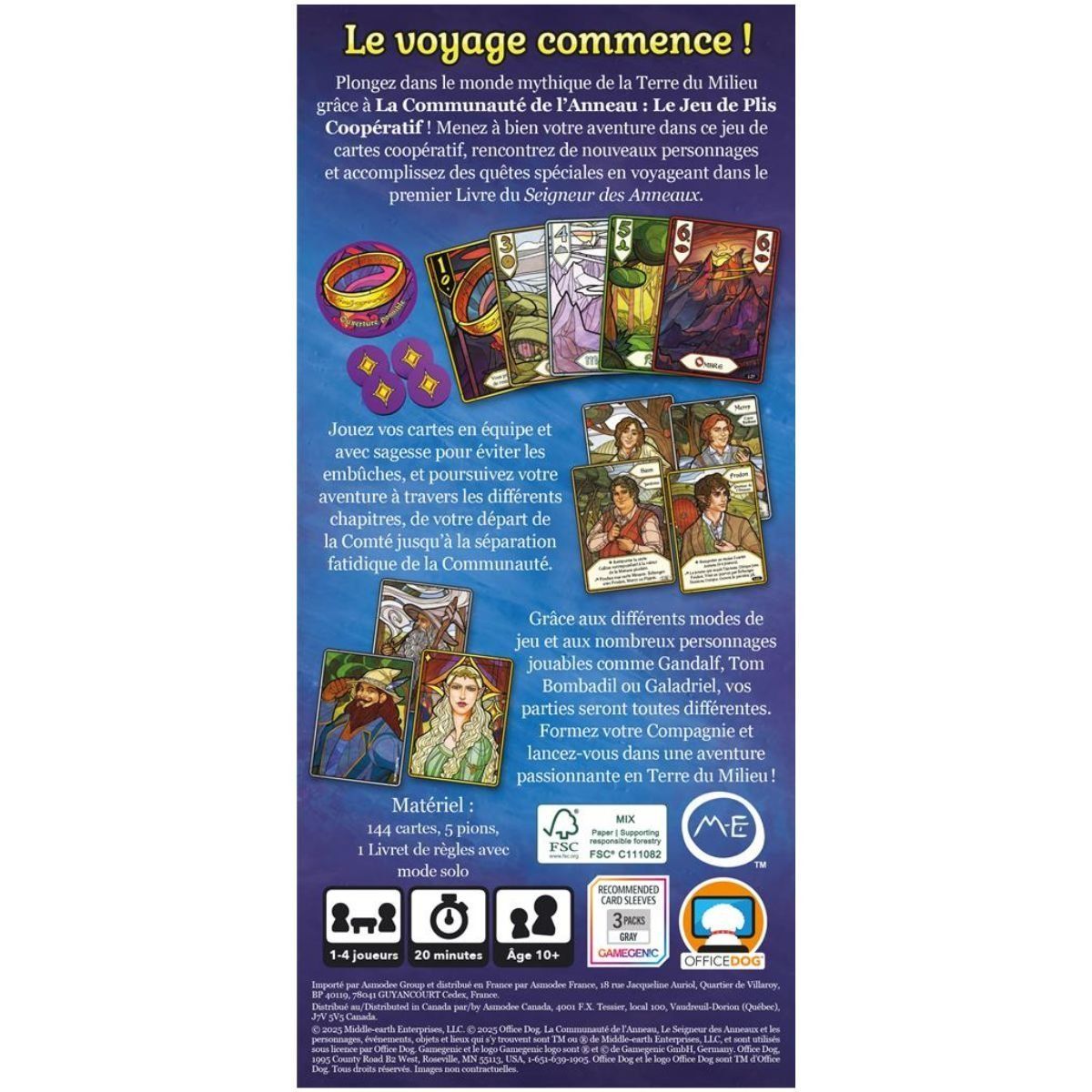 Jeu de Société - La Communauté de l’Anneau : Le Jeu de Plis Coopératif - FR