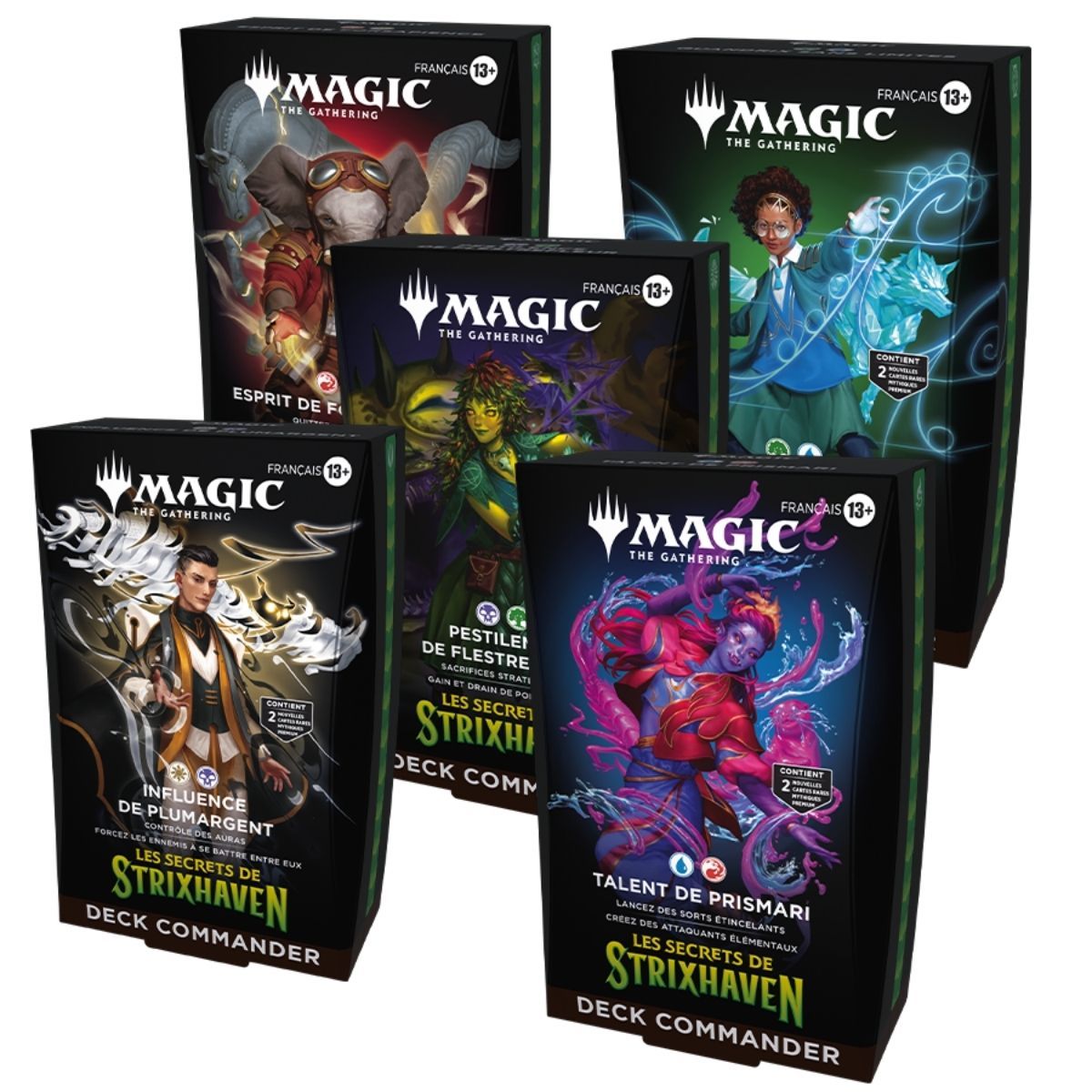 Item Les Secrets de Strixhaven - Lot de 5 Decks Commander - FR - Magic the Gathering - SOS