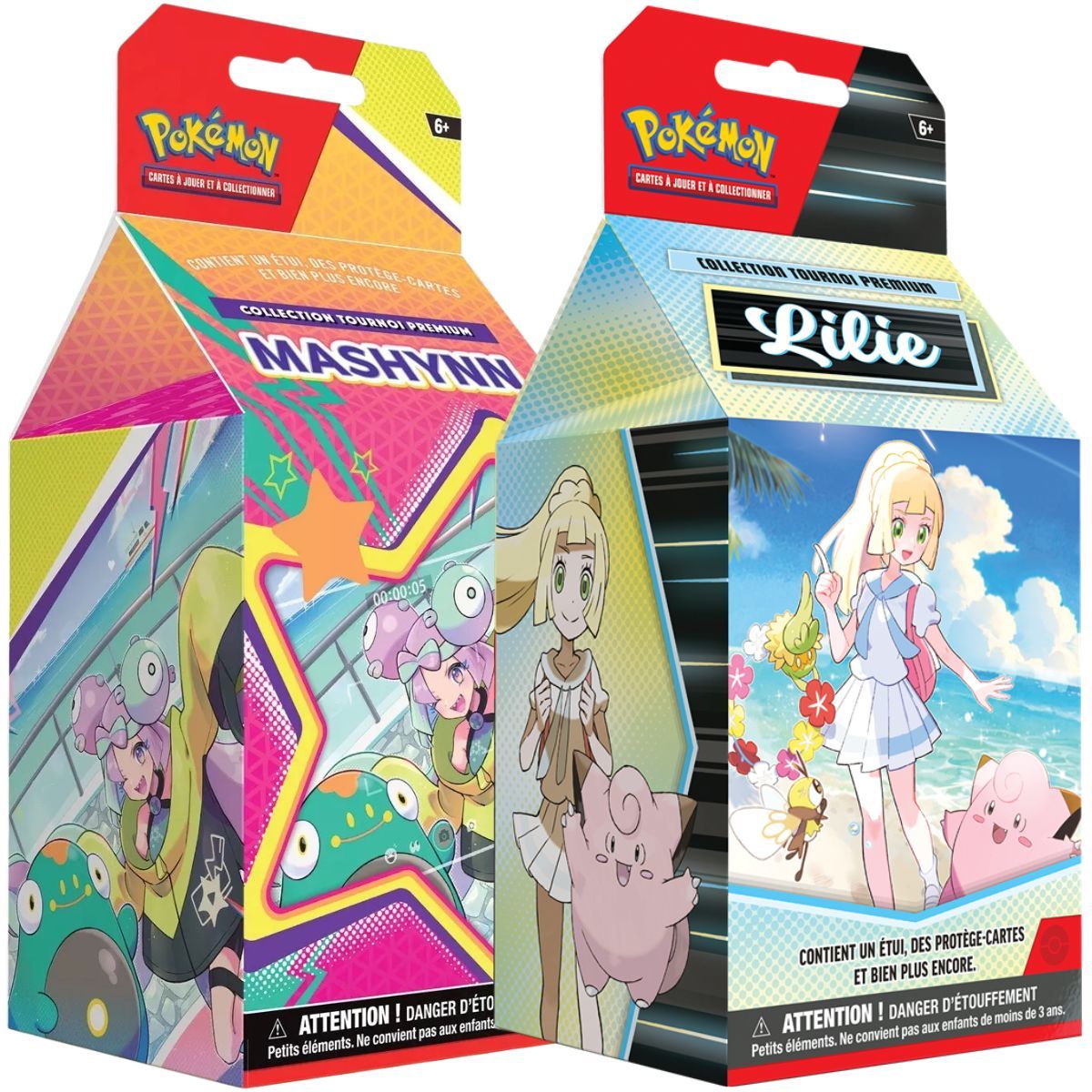 Item Lot de 2 Coffrets Collection Tournoi Premium : Lilie & Mashynn - FR - Pokémon (brique de lait)