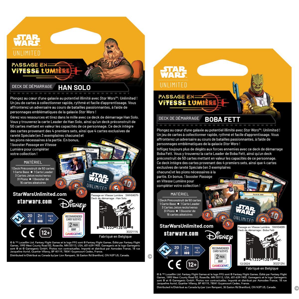Lot de 2 decks de démarrage - Passage en Vitesse Lumière - FR - Star Wars Unlimited - SWU4
