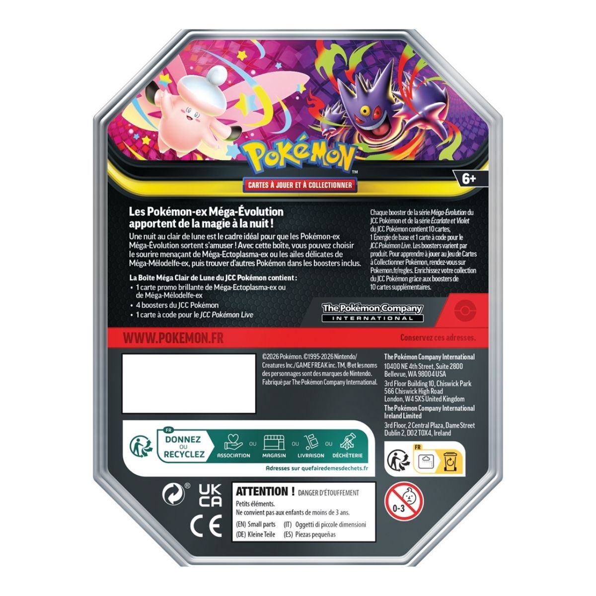 Lot de 2 Pokébox - Méga-Mélodelfe ex et Méga-Ectoplasma ex - Q2 2026 - FR - Pokémon