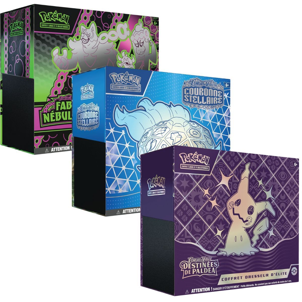 Lot de 3 ETB - Coffret Dresseur d'Elite - Pokémon - FR -  [EV4.5][EV6.5][EV7]
