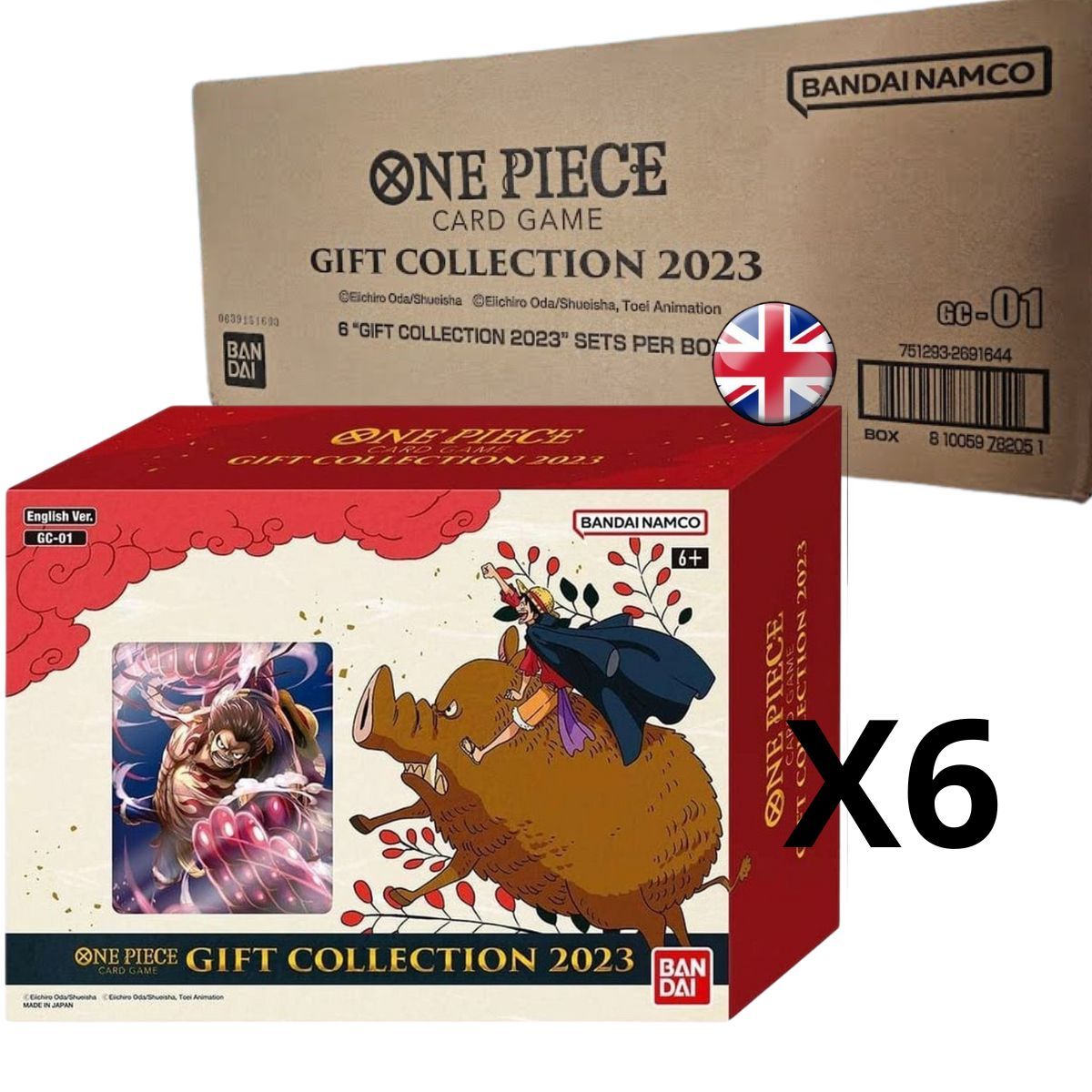 Item Lot de 6 Coffrets - One Piece - EN - Gift Collection 2023 - Kingdoms of Intrigue OP-04