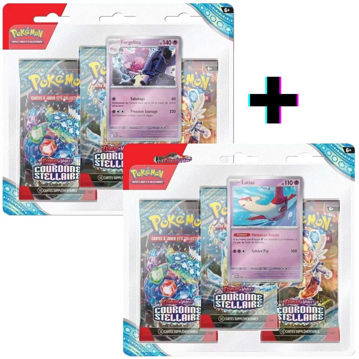 Item Lot de Tripack Forgelina et Latias - Couronne Stellaire - FR - [SV7][EV07] - Pokémon