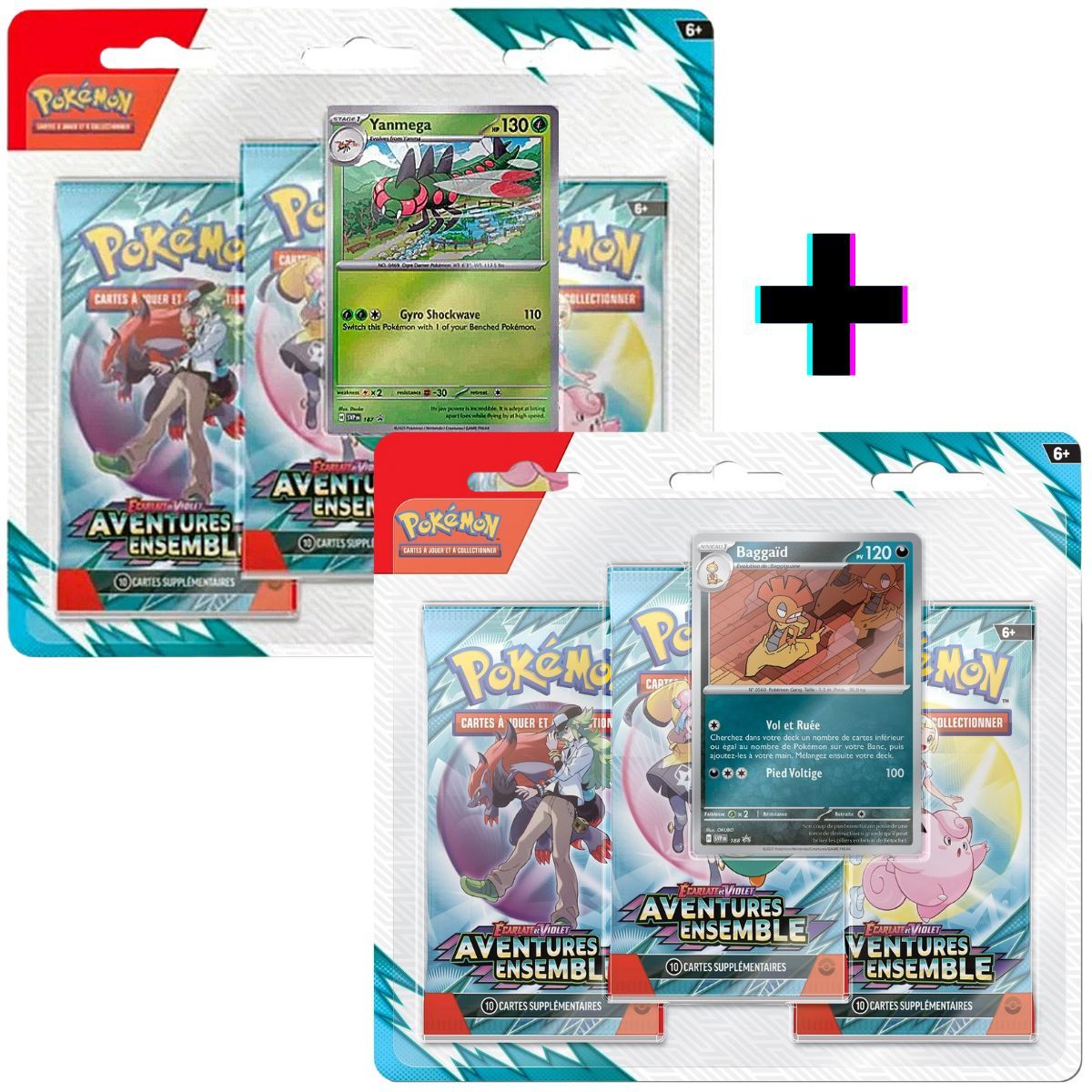 Item Lot de Tripack Yanmega et Baggaïd  - Aventures Ensemble - FR - [SV9][EV09] - Pokémon