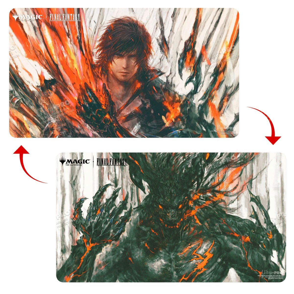 Magic: The Gathering®—FINAL FANTASY™ Clive, Ifrit’s Dominant / Ifrit, Warden of Inferno Double-Sided Playmat