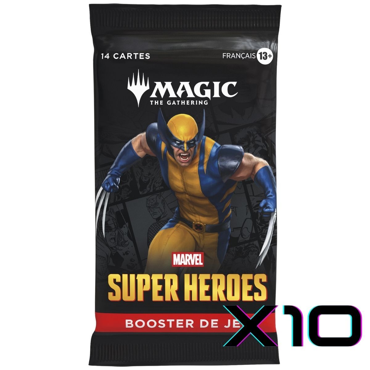 Item Marvel Super Heroes - FR - Lot de 10 Boosters Play - Magic: The Gathering - MSH