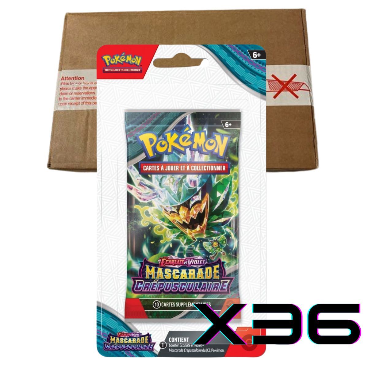 Mascarade Crépusculaire - Carton de 36 Boosters Blisters - FR - [SV6][EV06] - Pokémon