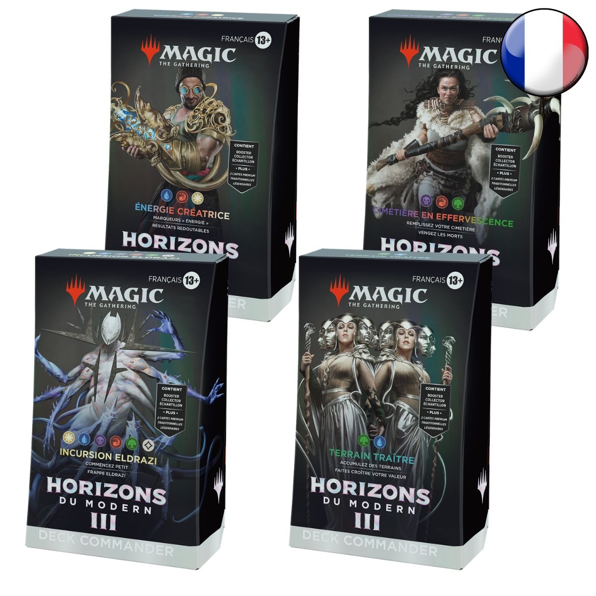 Item Modern Horizons 3 MH3 - FR - Lot de 4 Decks Commander - Magic the Gathering