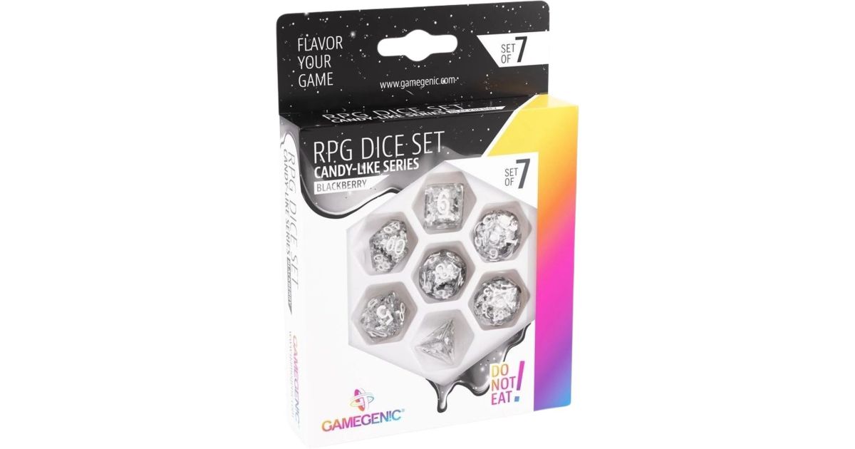 UNIT Gamegenic Candy-like Series - Blackberry - RPG Dice Set (7pcs) Black main image 1