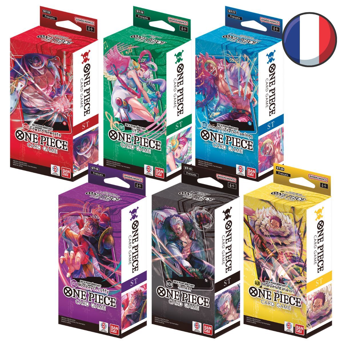 Item One Piece CG - Lot de 6 Decks pour Débutant - FR