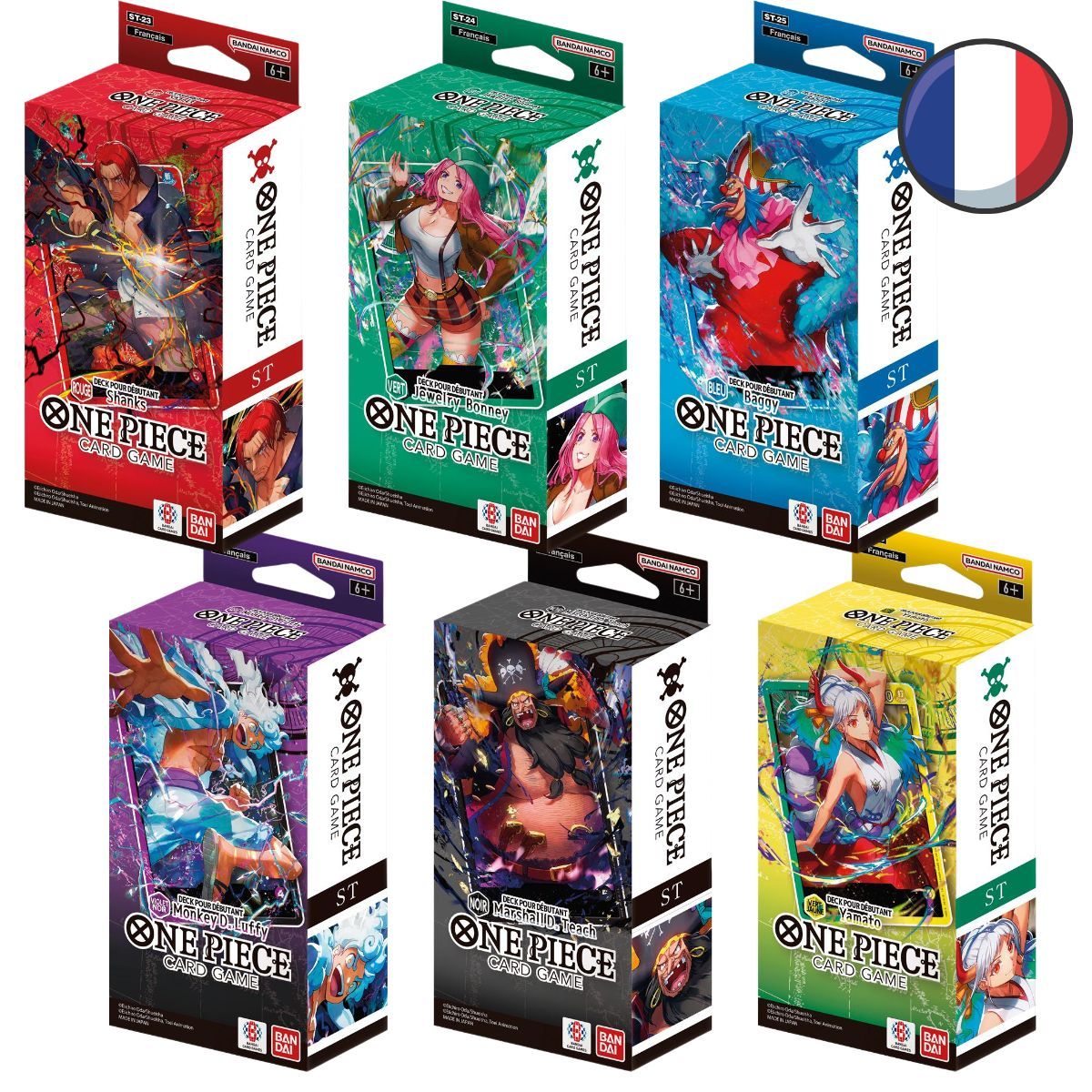 One Piece CG - Lot de 6 Decks pour Débutant ST-23 à ST-28 - FR