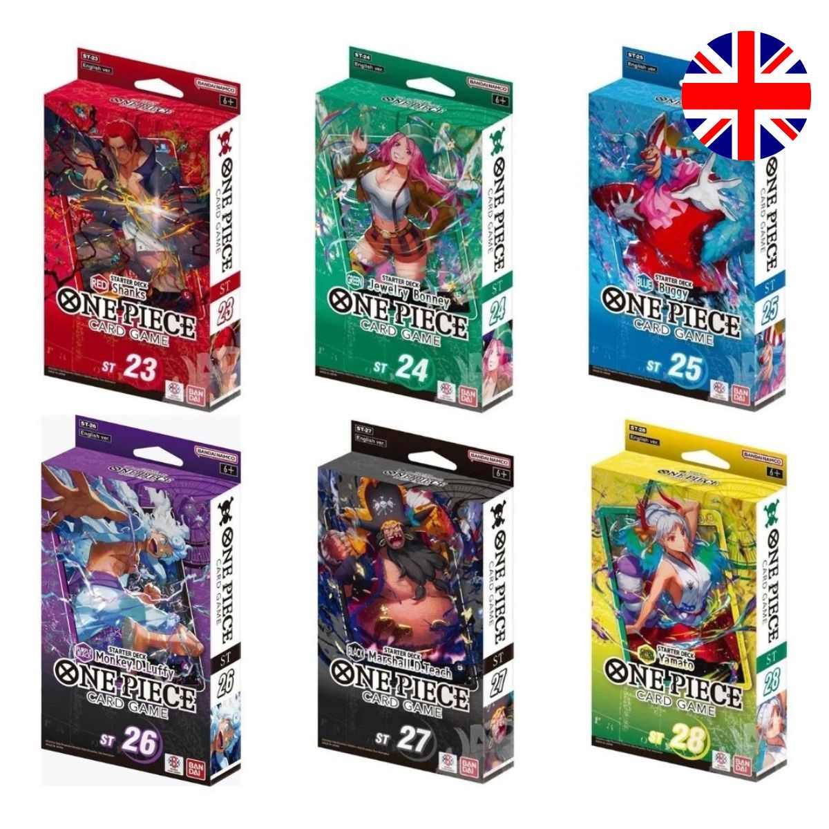 One Piece CG - Lot de 6 Decks ST-23 à ST-28 - EN