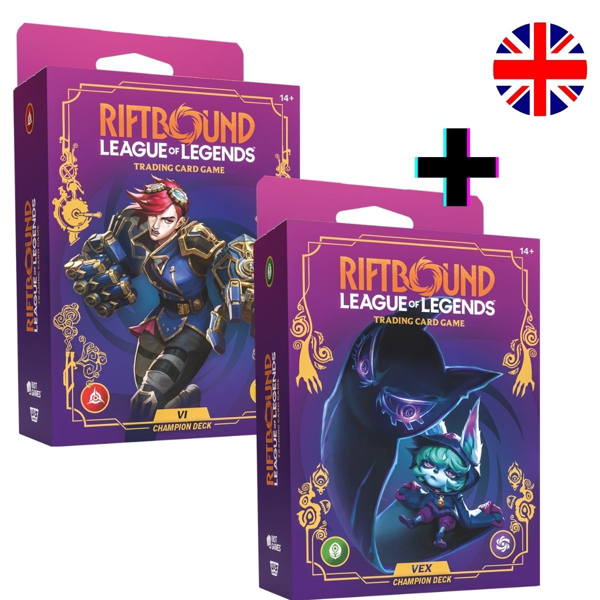Item Set 3 Unleashed - Vi & Vex - Lot de 2 Champions Deck - EN - Riftbound : LoL TCG