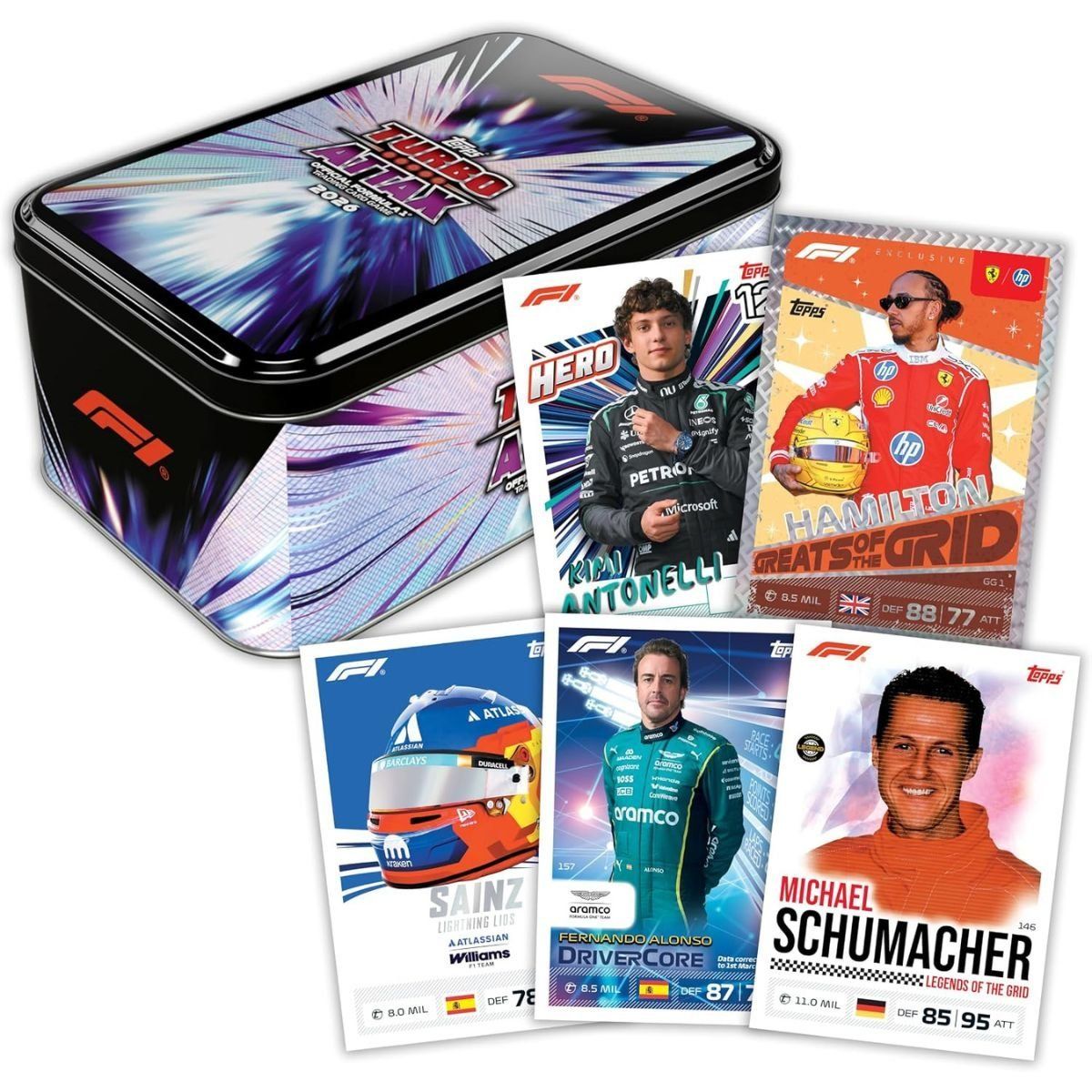 Super Tin F1 Turbo Attax 2026/27 - Topps - 73 cartes - EN
