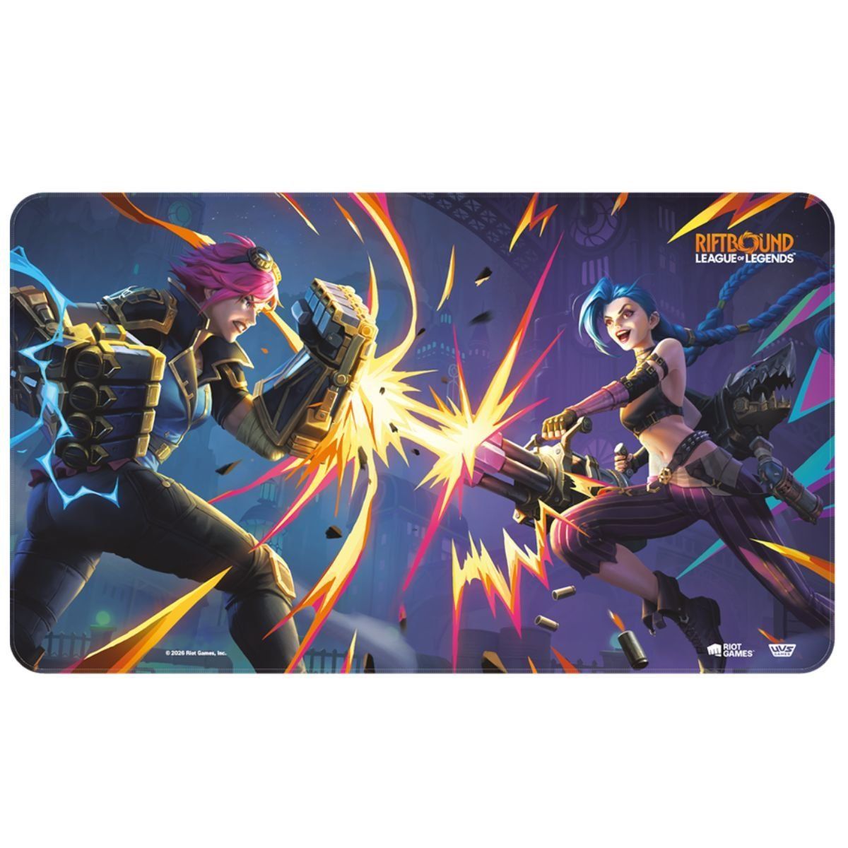 Tapis de Jeu - Set 4 Vendetta - Vi vs Jinx - Playmat - Riftbound : LoL TCG