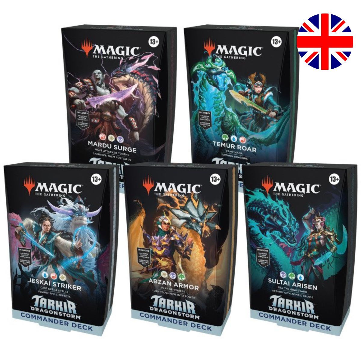 Item Tarkir : Dragonstorm - Lot de 5 Decks Commander - EN - Magic the Gathering - TDM
