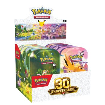 30e Anniversaire - Display Scellée de 10 Mini Tins - Pokémon - FR