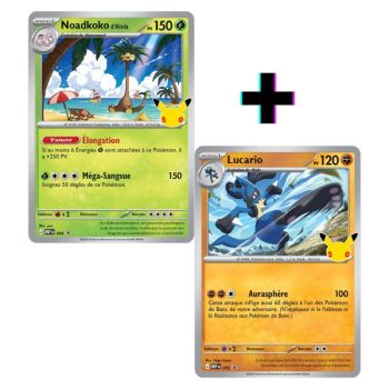30e Anniversaire - Lot de 2 Tripacks Collection Autocollant - Pokémon - FR