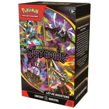 Bundle [ME05] - Lot de 6 Boosters Nuit Noire - Pokémon - FR - Méga-Évolution [ME5]